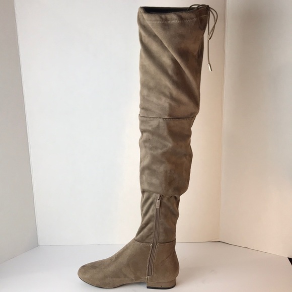 Suede Over the Knee Boots - Picture 2 of 4